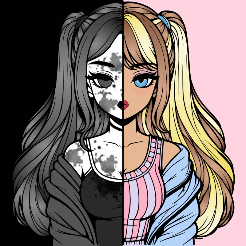 realistic girl split