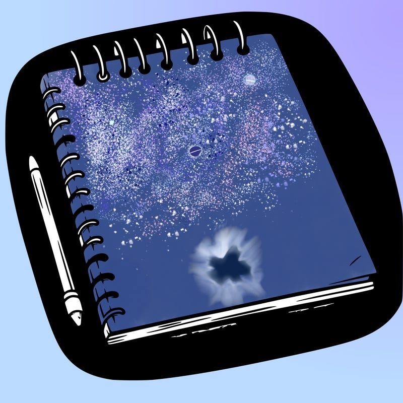 a blank sketch pad
