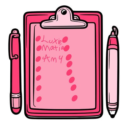 blank clip board with pen