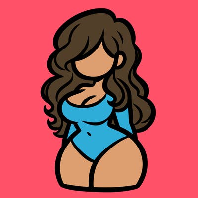 curvy woman with hair