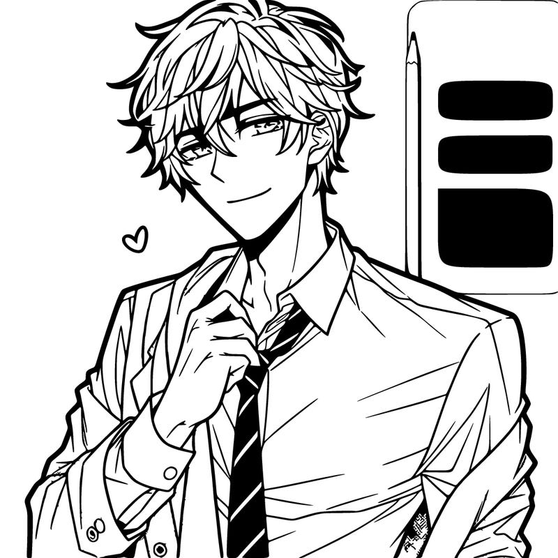 attractive manga guy