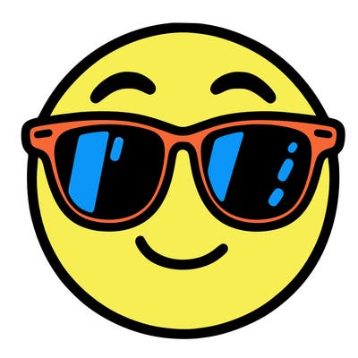emoji with sunglasses