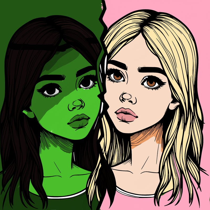 realistic girl split