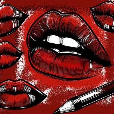 realistic  lips
