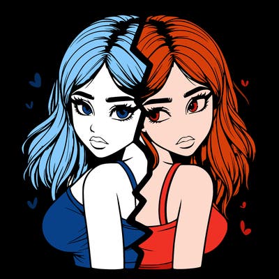 realistic girl split