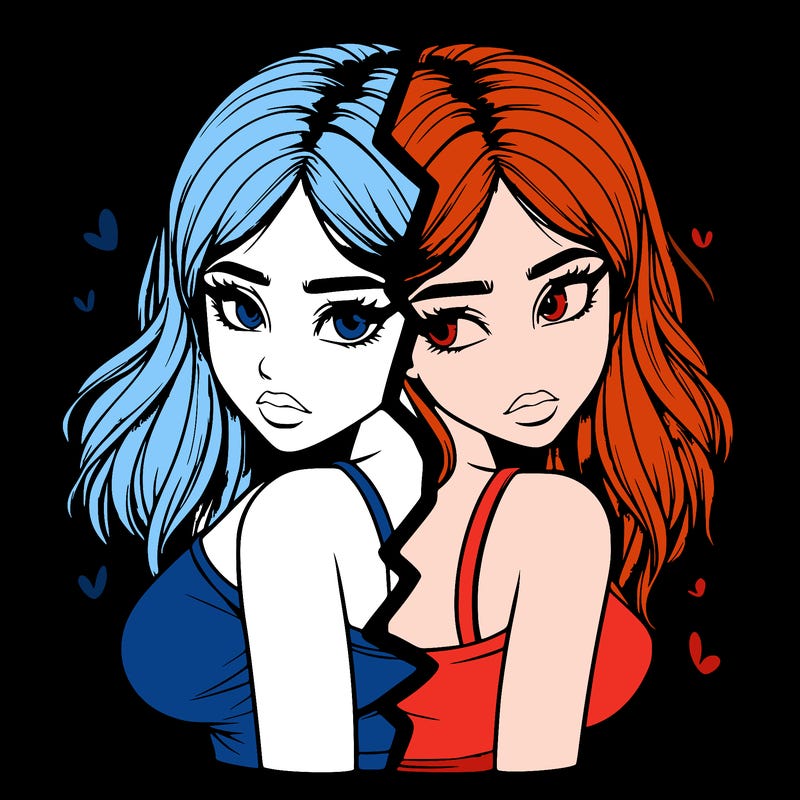 realistic girl split