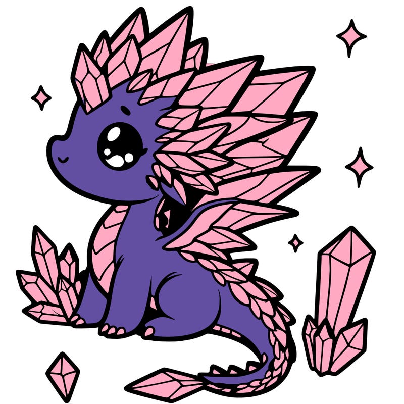 little cute crystal dragon