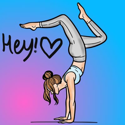 a woman doing a handstand