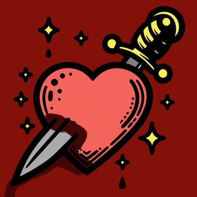 heart with dagger through it