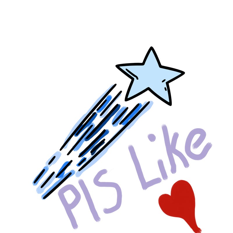 a shooting star in the sky