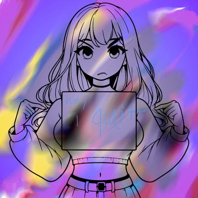 girl holding a blank sign in a long sleeve crop top