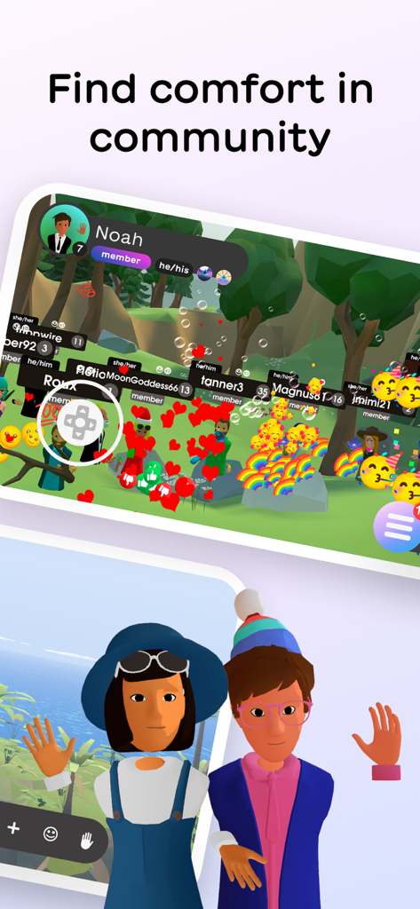 Innerworld: mental health help - Avatars interacting in a 3D virtual world for community mental health support