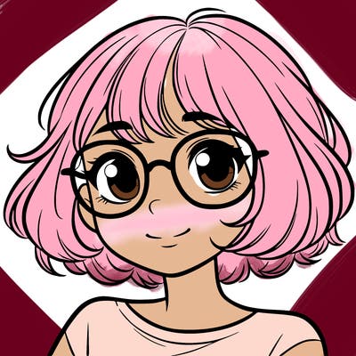 girl with short blonde hair and glasses