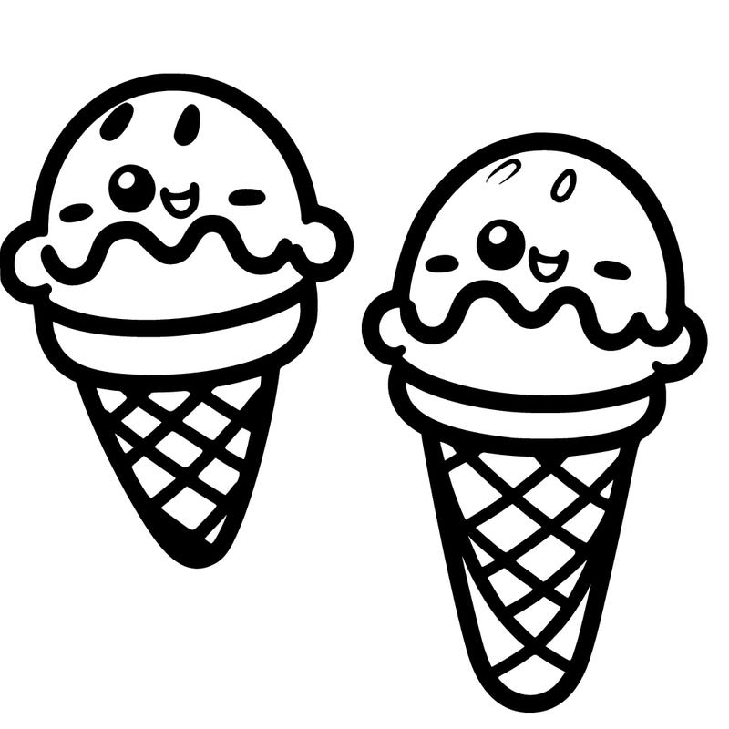 very simple ice cream cone