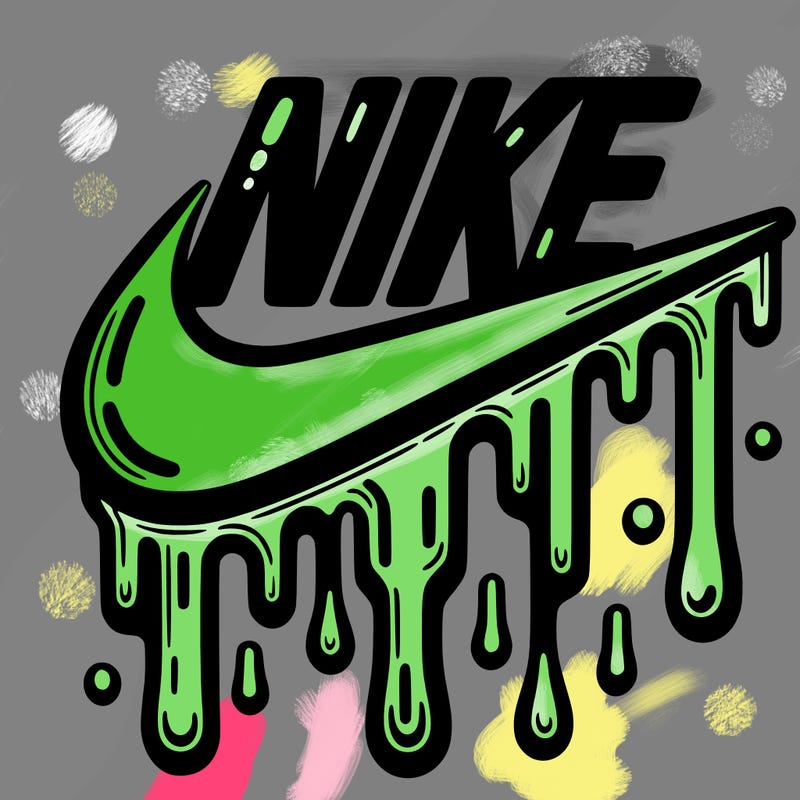 dripping nike logo