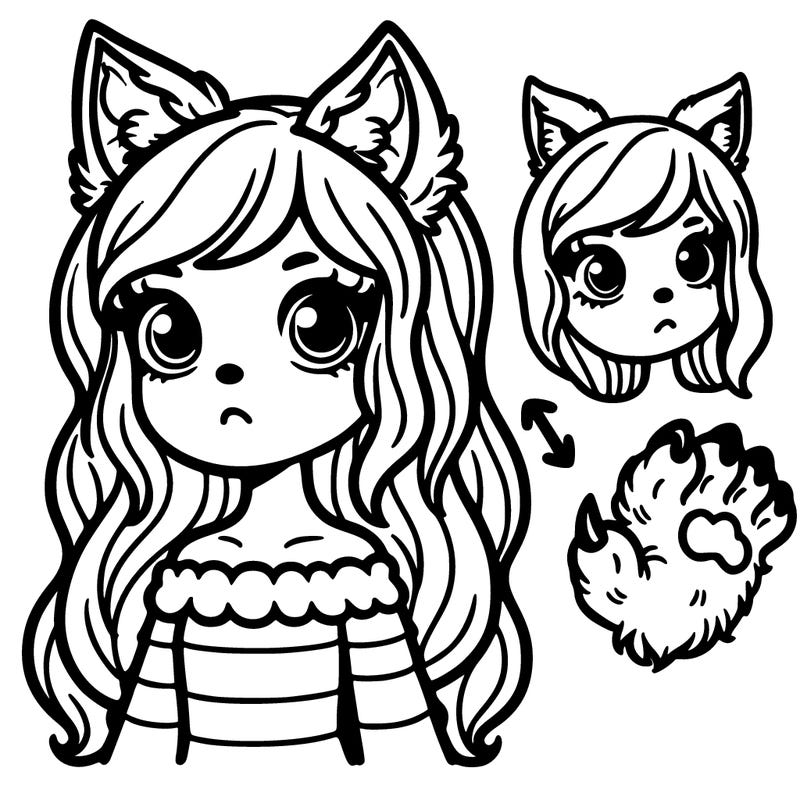 girl with werewolf ears
