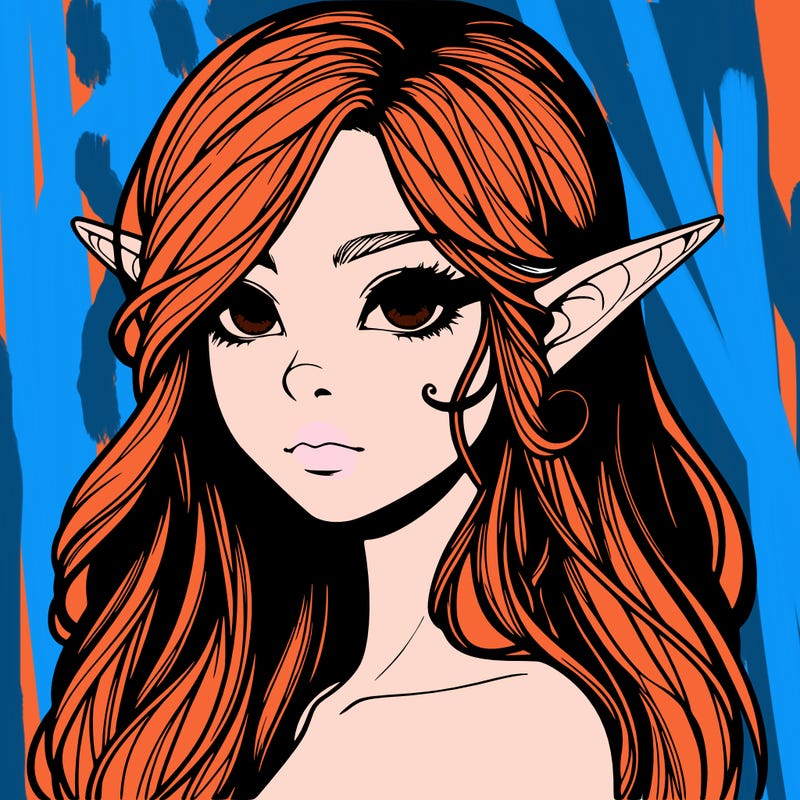 elf girl realistic dark fantasy