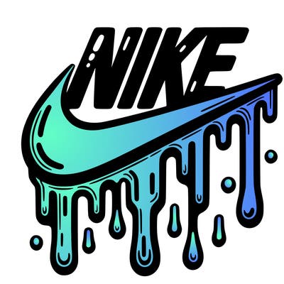 dripping nike logo