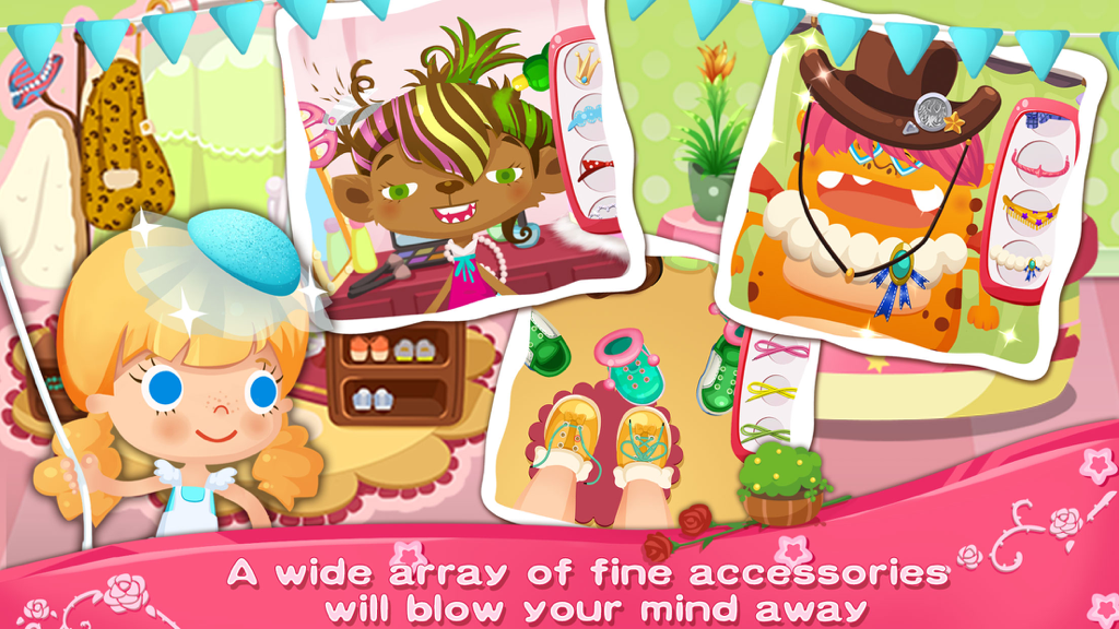 Candy's Beauty Salon - A showcase of characters and colorful fashion accessories in Candys Beauty Salon