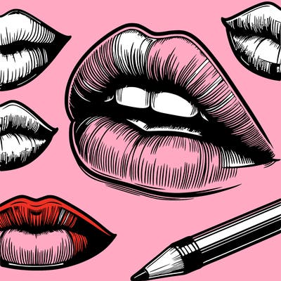realistic  lips