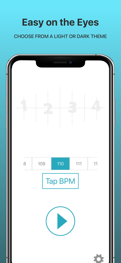 SpeakBeat Metronome - 1 2 3 4 - Interface of SpeakBeat Metronome app in light mode showing BPM settings