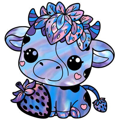 cute strawberry cow