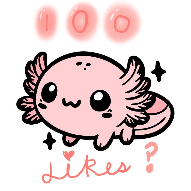 cute easy baby axolotl