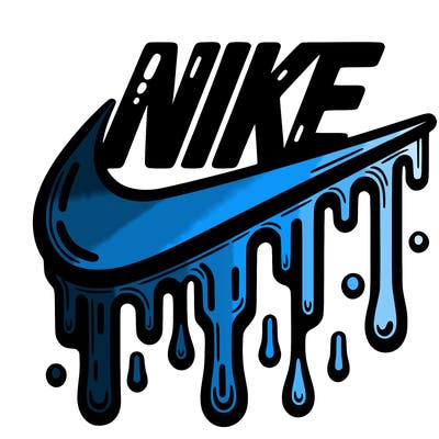dripping nike logo