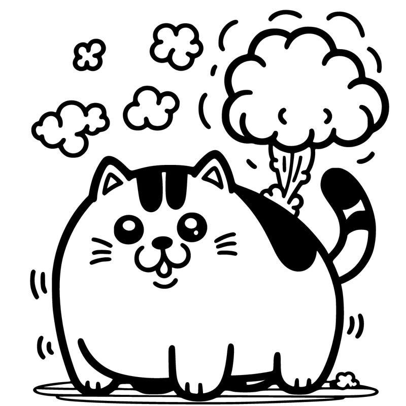 giant cats farting