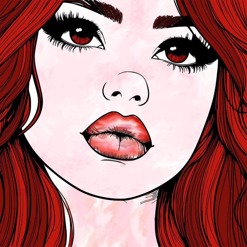 really realistic girl with lips