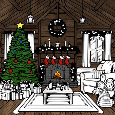 christmas house interior