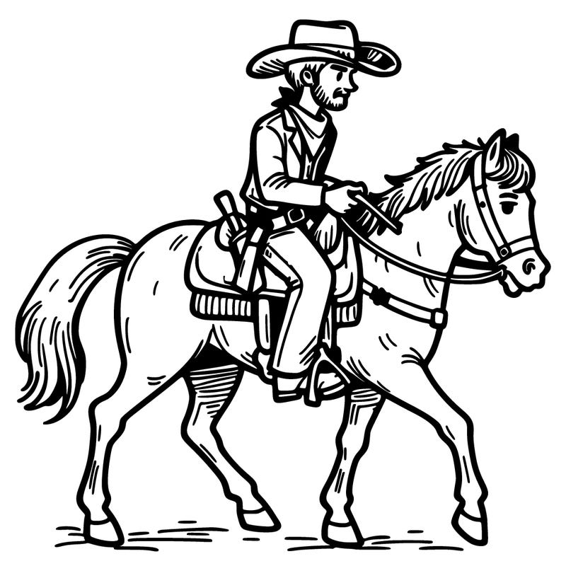 a cowboy on a horse