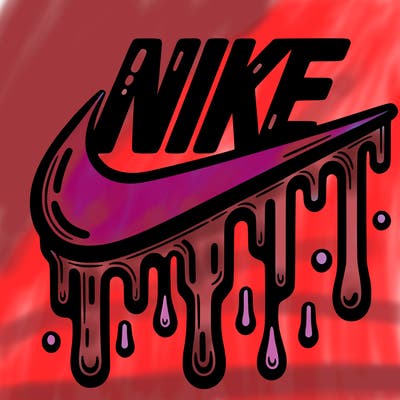 dripping nike logo