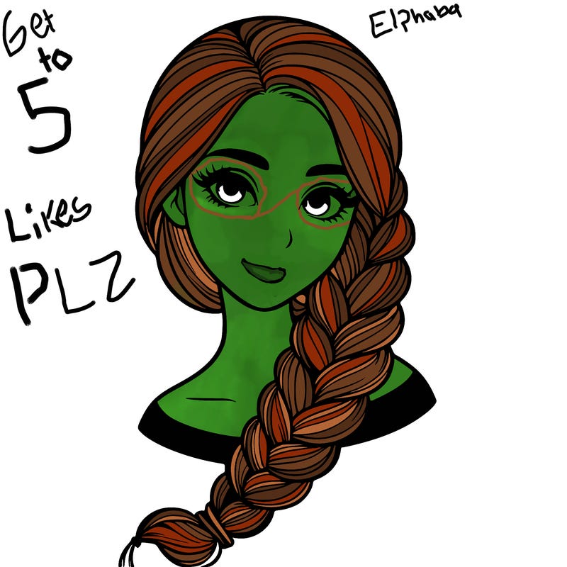 realistic lady with a braid