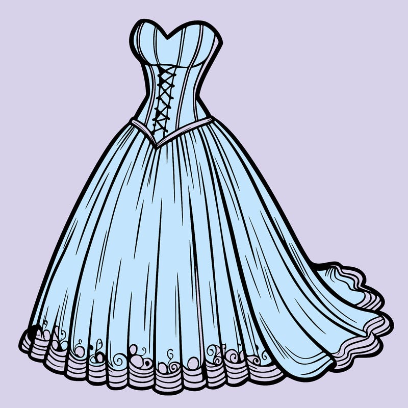 wedding dress-corset and a long and flowy skirt