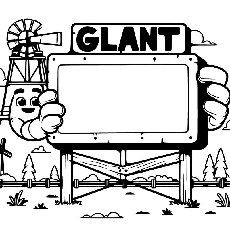 giant blank sighn