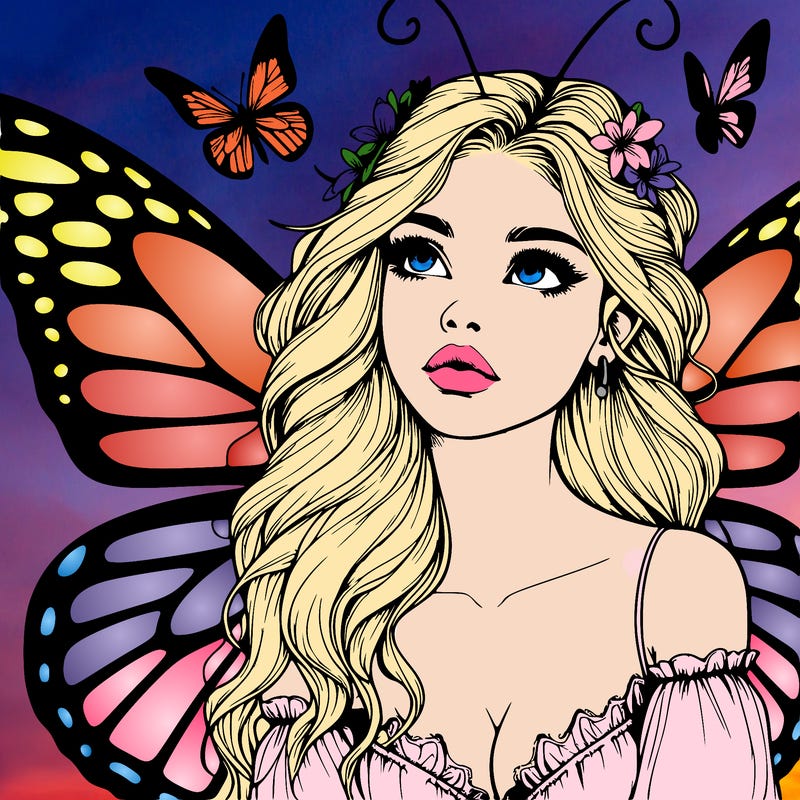 butterfly fairy realistic girl