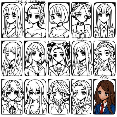 girls that look diffrent anime