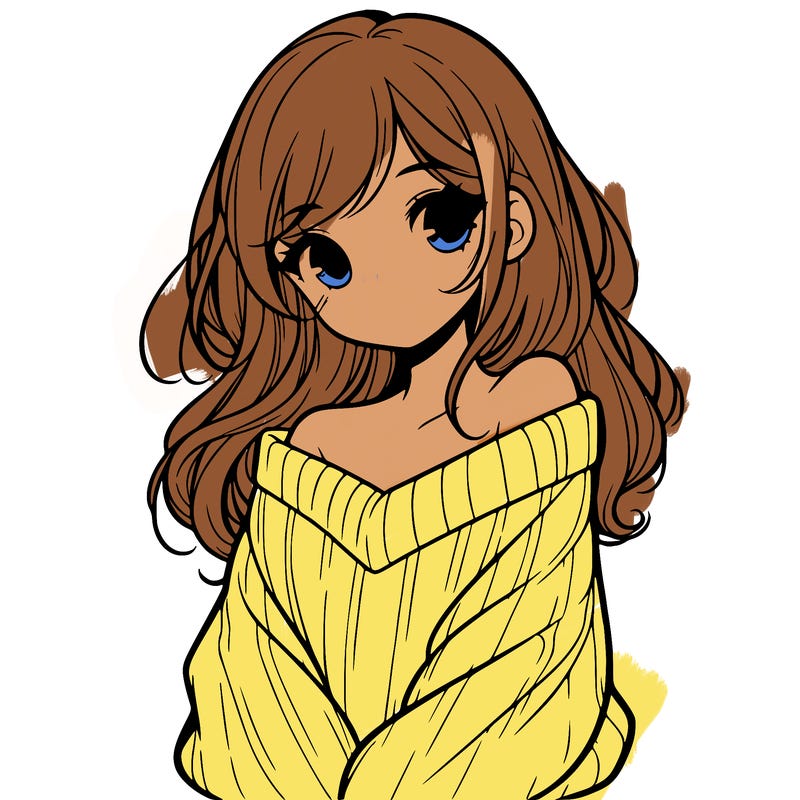 shy pretty girl wearing a sweater that is falling off one shoulder portrait