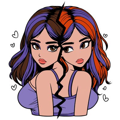 realistic girl split