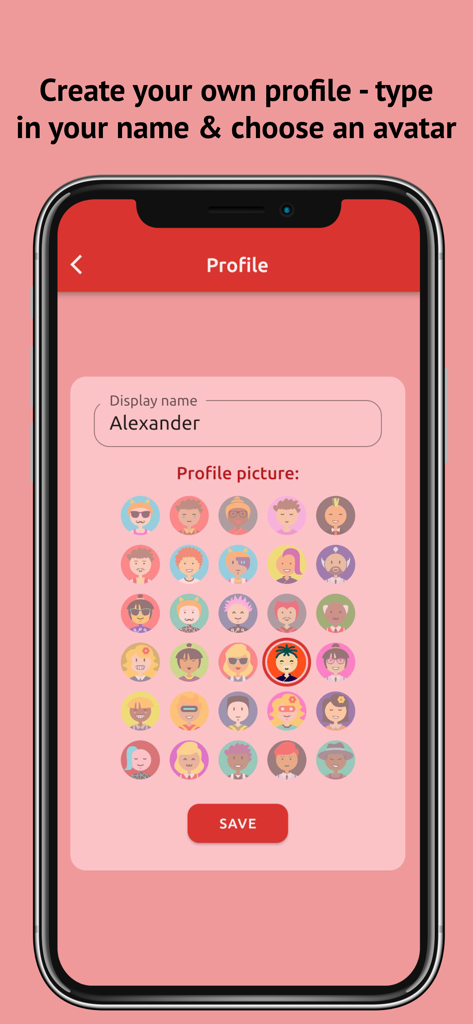 Chinese Checkers Online - User profile creation screen with name input and avatar selection