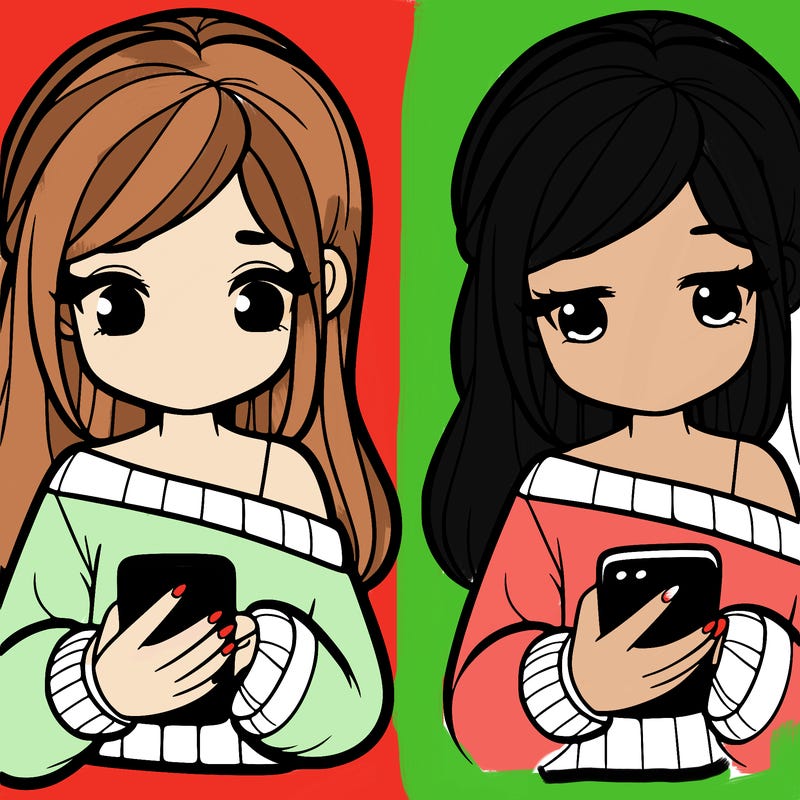 a girl holding a phone texting