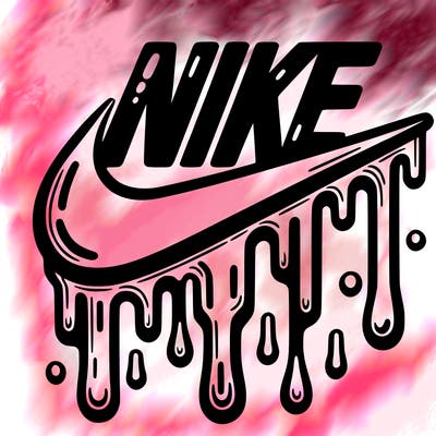 dripping nike logo