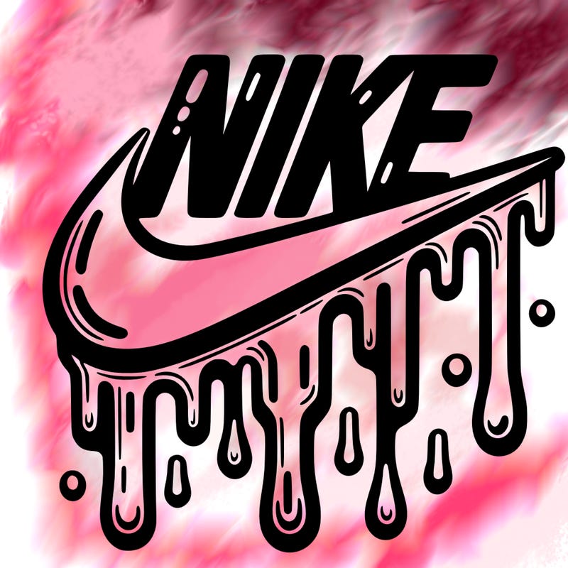 dripping nike logo