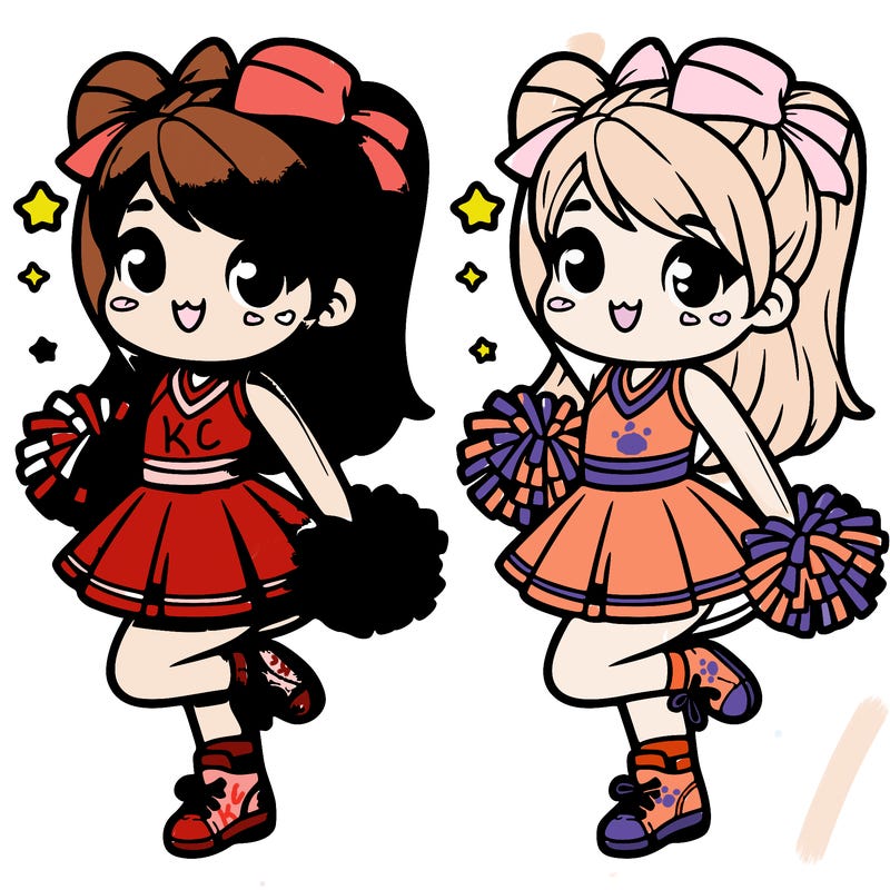 cute realistic cheerleader