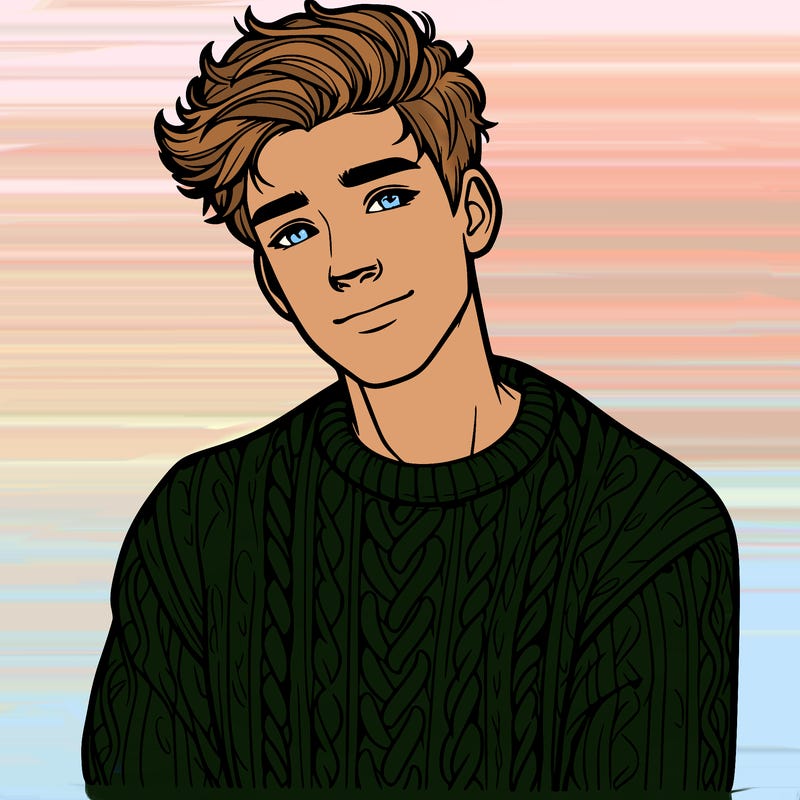 realistic guy with a beautiful jumper
