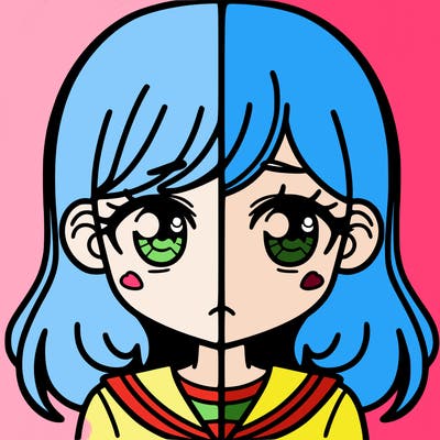 a split of a girl