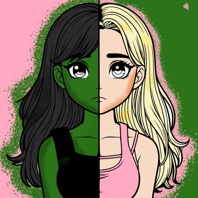 realistic girl split