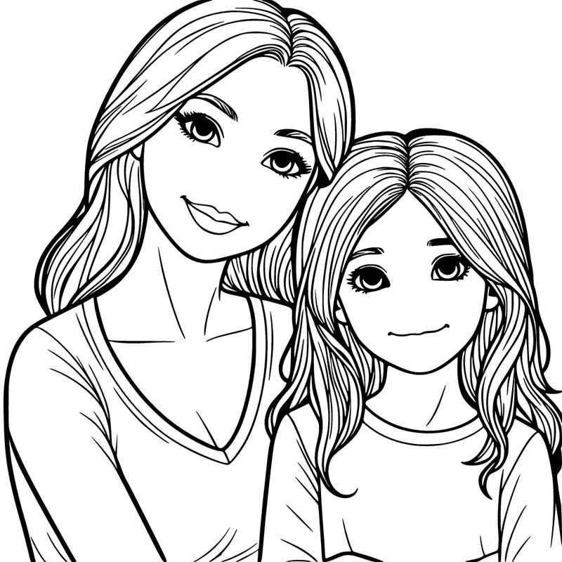 mother and daughter realistic