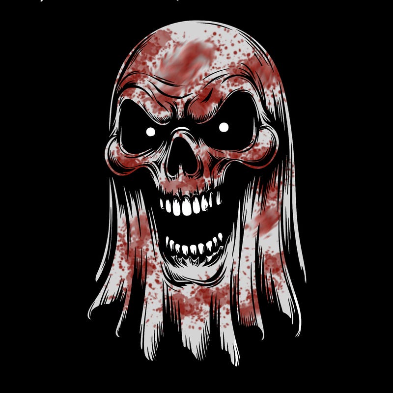 realistic scary ghost face